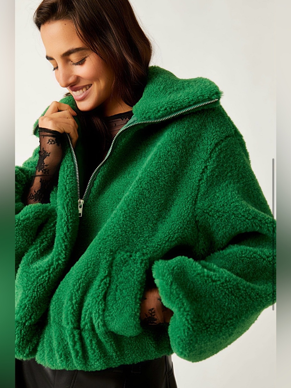 Free People Get Cozy Oversized Teddy Jacket - Picture 4 of 10